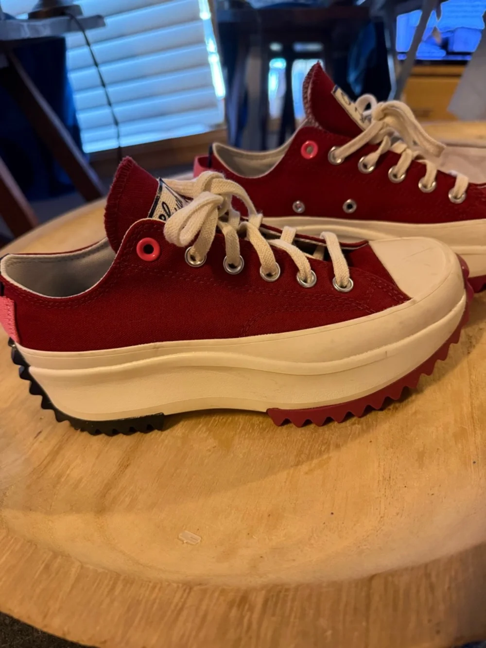 Converse Run Star Hike Canvas Platform Park Red, sz 7 - Picture 3 of 8